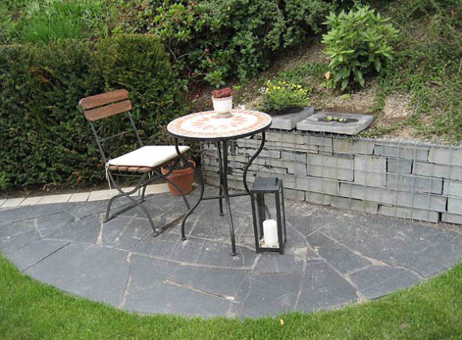Terrasse Schiefer Polygonalverband